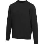 Sudadera unisex de cuello redondo con interior cepillado 280 g/m2 Elevate color negro