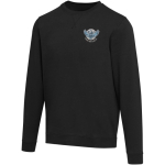 Sudadera unisex de cuello redondo con interior cepillado 280 g/m2 Elevate color negro vista impresión serigrafía