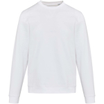 Sudadera unisex de cuello redondo con interior cepillado 280 g/m2 Elevate color blanco segunda vista frontal