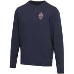 Sudadera unisex de cuello redondo con interior cepillado 280 g/m2 Elevate color azul marino vista impresión serigrafía