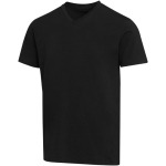 Camiseta unisex manga corta cuello pico algodón orgánico 200 g/m2 Elevate color negro