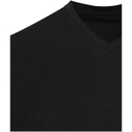 Camiseta unisex manga corta cuello pico algodón orgánico 200 g/m2 Elevate color negro vista detalle 1