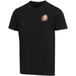 Camiseta unisex manga corta cuello pico algodón orgánico 200 g/m2 Elevate color negro vista impresión serigrafía