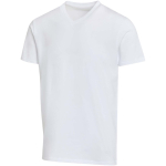 Camiseta unisex manga corta cuello pico algodón orgánico 200 g/m2 Elevate color blanco