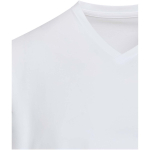 Camiseta unisex manga corta cuello pico algodón orgánico 200 g/m2 Elevate color blanco vista detalle 1