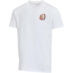 Camiseta unisex manga corta cuello pico algodón orgánico 200 g/m2 Elevate color blanco vista impresión serigrafía