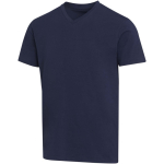 Camiseta unisex manga corta cuello pico algodón orgánico 200 g/m2 Elevate color azul marino