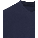 Camiseta unisex manga corta cuello pico algodón orgánico 200 g/m2 Elevate color azul marino vista detalle 1