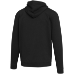 Sudadera con capucha unisex de interior cepillado 280 g/m2 Elevate color negro tercera vista trasera