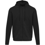 Sudadera con capucha unisex de interior cepillado 280 g/m2 Elevate color negro segunda vista frontal