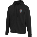 Sudadera con capucha unisex de interior cepillado 280 g/m2 Elevate color negro vista impresión serigrafía