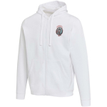 Sudadera con capucha unisex de interior cepillado 280 g/m2 Elevate color blanco vista impresión serigrafía
