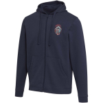 Sudadera con capucha unisex de interior cepillado 280 g/m2 Elevate color azul marino vista impresión serigrafía