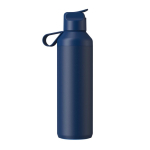 Botella de acero inox reciclado con pajita 710ml Ocean Bottle color azul marino segunda vista trasera