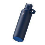 Botella de acero inox reciclado con pajita 710ml Ocean Bottle color azul marino tercera vista
