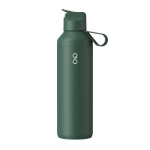 Botella de acero inox reciclado con pajita 710ml Ocean Bottle color verde oscuro