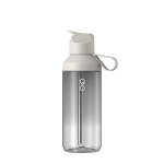 Botella transparente con pajita y tapa abatible 710ml Ocean Bottle color gris claro