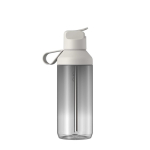 Botella transparente con pajita y tapa abatible 710ml Ocean Bottle color gris claro segunda vista trasera
