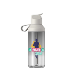 Botella transparente con pajita y tapa abatible 710ml Ocean Bottle color gris claro