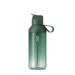 Botella transparente con pajita y tapa abatible 710ml Ocean Bottle color verde oscuro