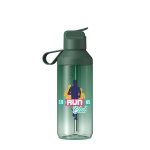 Botella transparente con pajita y tapa abatible 710ml Ocean Bottle color verde oscuro