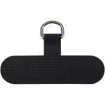 Lanyard para smartphone con una pieza central personalizable color negro segunda vista frontal