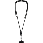 Lanyard para smartphone con una pieza central personalizable color negro segunda vista