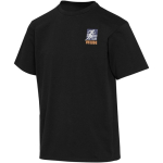 Camiseta oversize de algodón orgánico con gramaje 260 g/m2 Elevate color negro vista impresión serigrafía