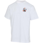Camiseta oversize de algodón orgánico con gramaje 260 g/m2 Elevate color blanco vista impresión serigrafía