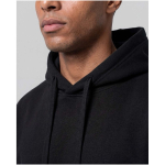 Sudadera con capucha oversize de algodón eco 280 g/m2 Elevate color negro vista detalle 1