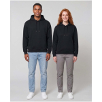 Sudadera con capucha oversize de algodón eco 280 g/m2 Elevate color negro imagen de estilo de vida