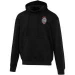 Sudadera con capucha oversize de algodón eco 280 g/m2 Elevate color negro vista impresión serigrafía