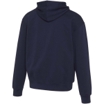 Sudadera con capucha oversize de algodón eco 280 g/m2 Elevate color azul marino tercera vista trasera