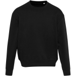 Sudadera oversize con cuello redondo de algodón eco 280 g/m2 Elevate color negro segunda vista frontal