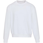 Sudadera oversize con cuello redondo de algodón eco 280 g/m2 Elevate color blanco segunda vista frontal