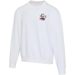Sudadera oversize con cuello redondo de algodón eco 280 g/m2 Elevate color blanco vista impresión serigrafía