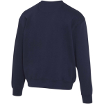Sudadera oversize con cuello redondo de algodón eco 280 g/m2 Elevate color azul marino tercera vista trasera