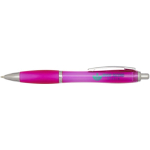 Bolígrafo de plástico reciclado con empuñadura tinta negra color rosa