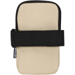 Bolsa para fijar en botellas repelente al agua con cremallera y velcro color marrón segunda vista trasera