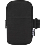 Bolsa para fijar en botellas repelente al agua con cremallera y velcro color negro segunda vista frontal