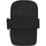 Bolsa para fijar en botellas repelente al agua con cremallera y velcro color negro segunda vista trasera