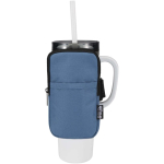Bolsa para fijar en botellas repelente al agua con cremallera y velcro color azul bondi tercera vista
