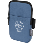 Bolsa para fijar en botellas repelente al agua con cremallera y velcro color azul bondi vista impresión transfer