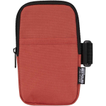 Bolsa para fijar en botellas repelente al agua con cremallera y velcro color caoba segunda vista frontal