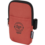 Bolsa para fijar en botellas repelente al agua con cremallera y velcro color caoba vista impresión transfer