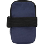 Bolsa para fijar en botellas repelente al agua con cremallera y velcro color azul marino segunda vista trasera