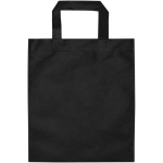 Minibolsa reciclada de tejido no tejido termosellada 3L color negro segunda vista frontal
