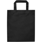 Minibolsa reciclada de tejido no tejido termosellada 3L color negro segunda vista trasera