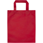 Minibolsa reciclada de tejido no tejido termosellada 3L color rojo segunda vista frontal