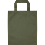 Minibolsa reciclada de tejido no tejido termosellada 3L color verde oscuro segunda vista frontal